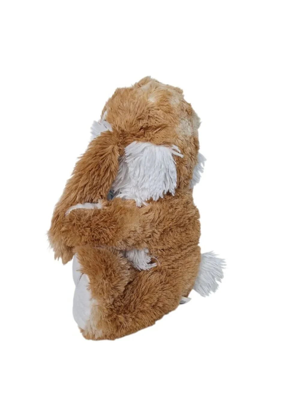Dan Dee 2022 Easter Bunny Rabbit Brown White Lop Ear Blue Bow Spring Plush 13.5